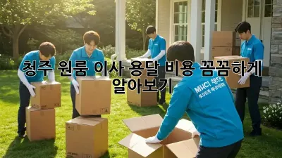 청주 원룸 이사, 용달 비용 꼼꼼하게 알아보기!