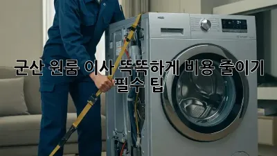 군산 원룸 이사, 똑똑하게 비용 줄이기! 필수 팁